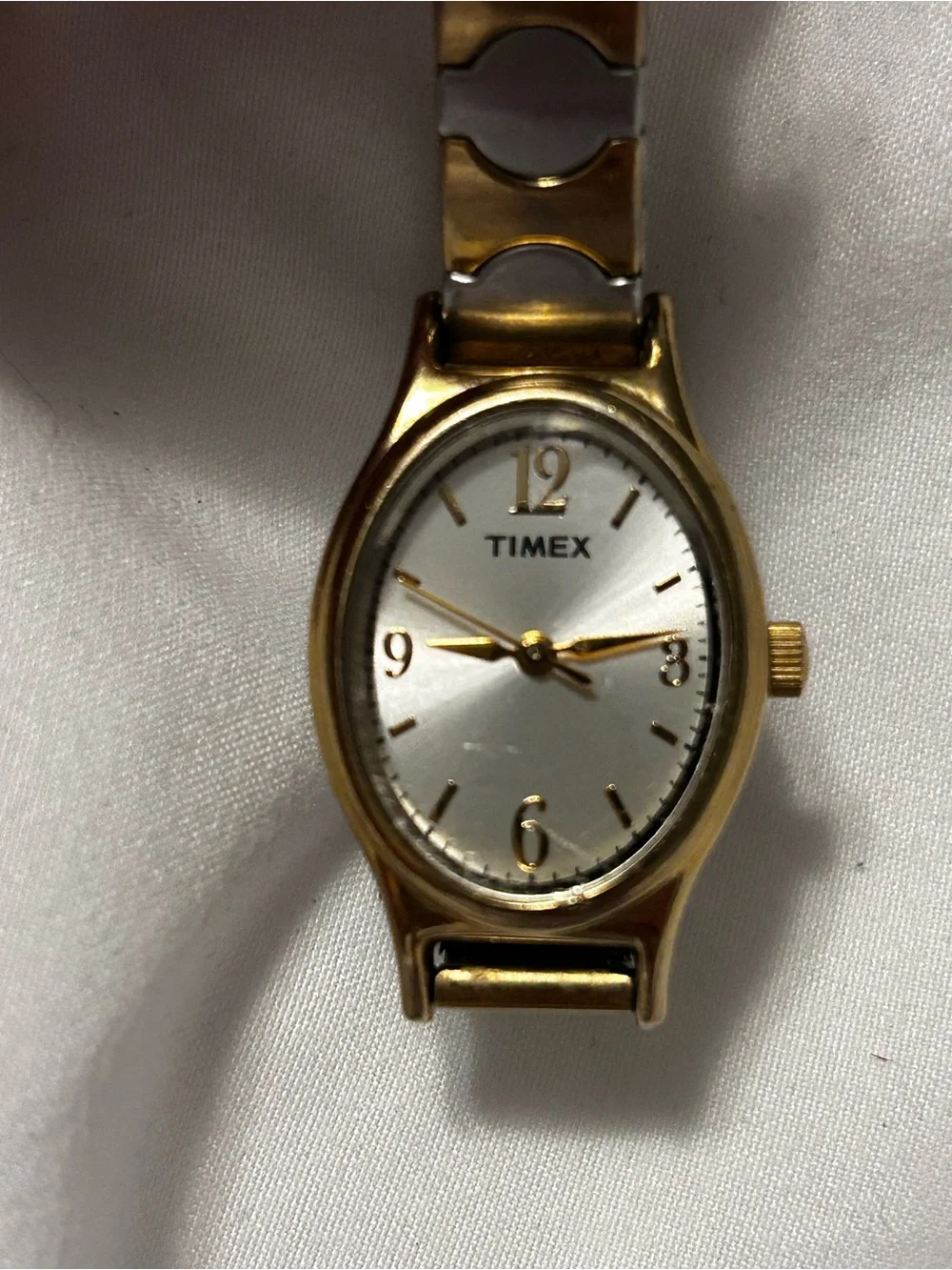Timex Two-Tone Gold and Silver Oval Women's Watch